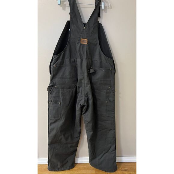 Big Smith black lined canvas bib overalls. Size XL waist 42-44/ - Picture 5 of 11
